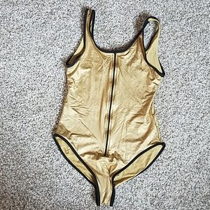 American Apparel Gold Body Suit